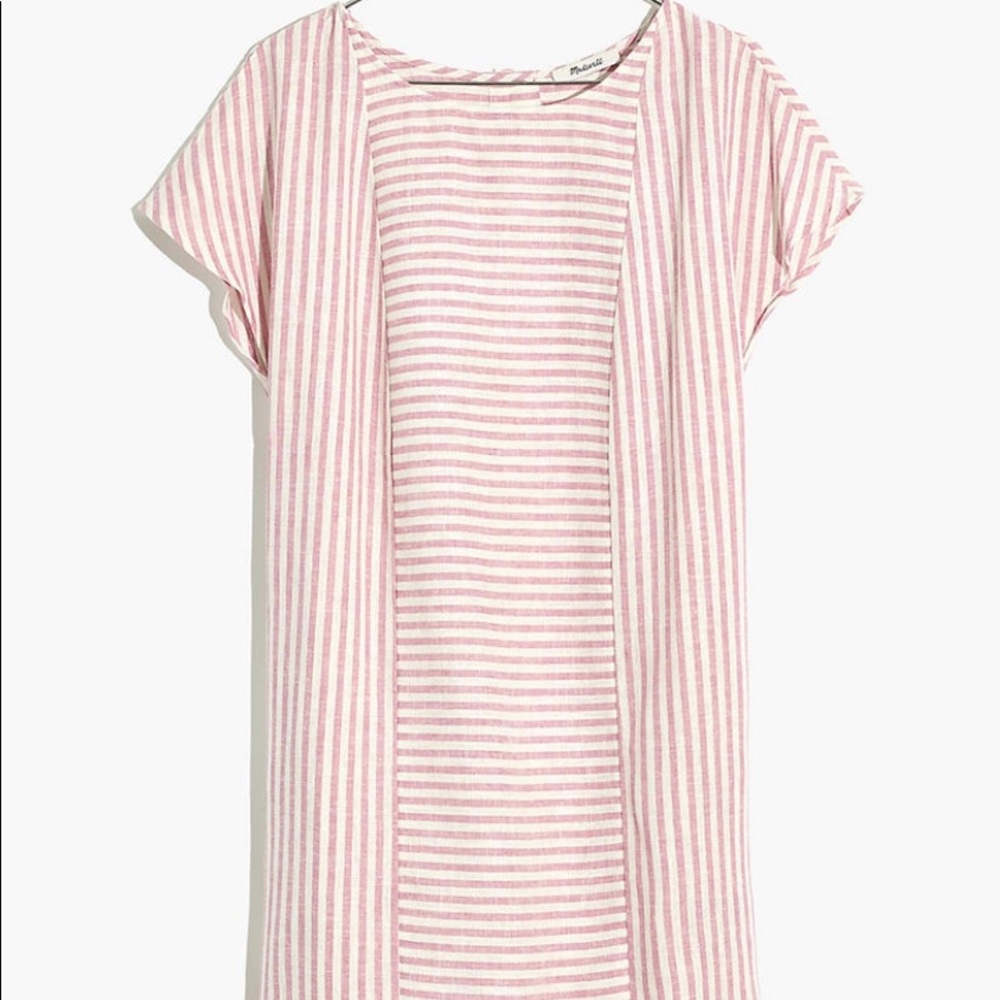 Madewell striped button back dress